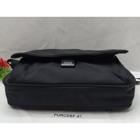 Tumi FXT Ballistic Black Nylon Pushlock Briefcase Messenger Laptop Bag - Picture 8 of 16